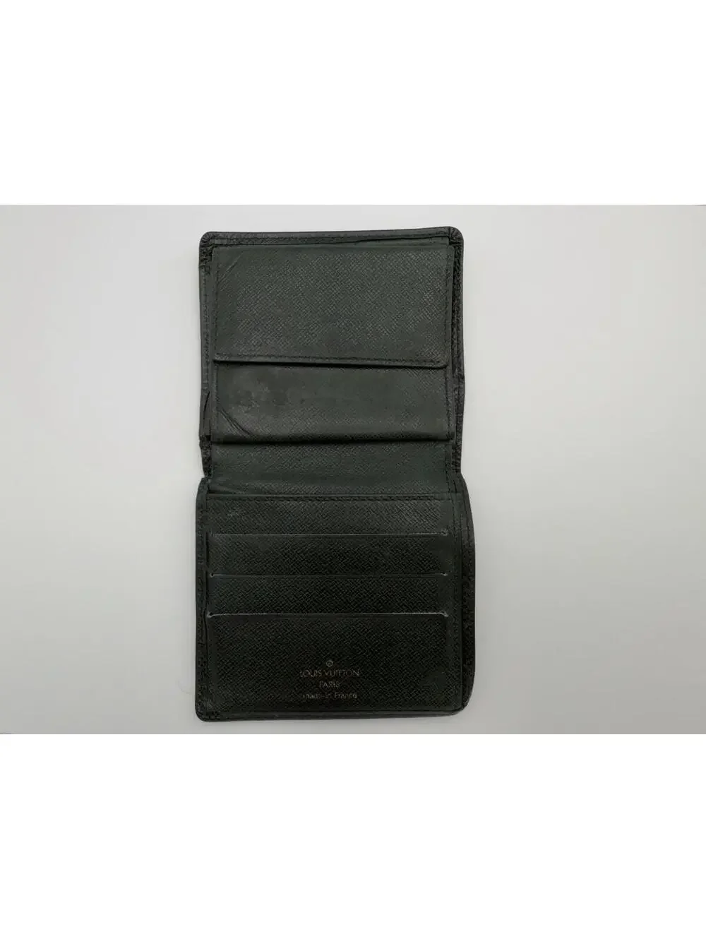 Authentic Vintage Louis Vuitton Green Taiga Bi-Fold Wallet Men